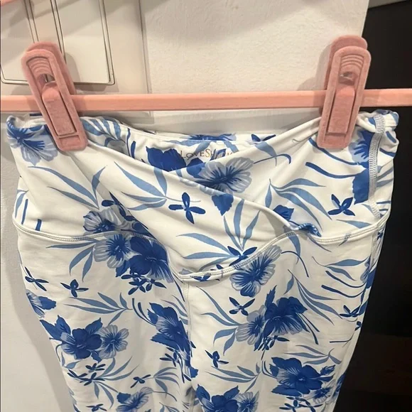 LoveShackFancy Blue and White Floral Leggings - Picture 5 of 5